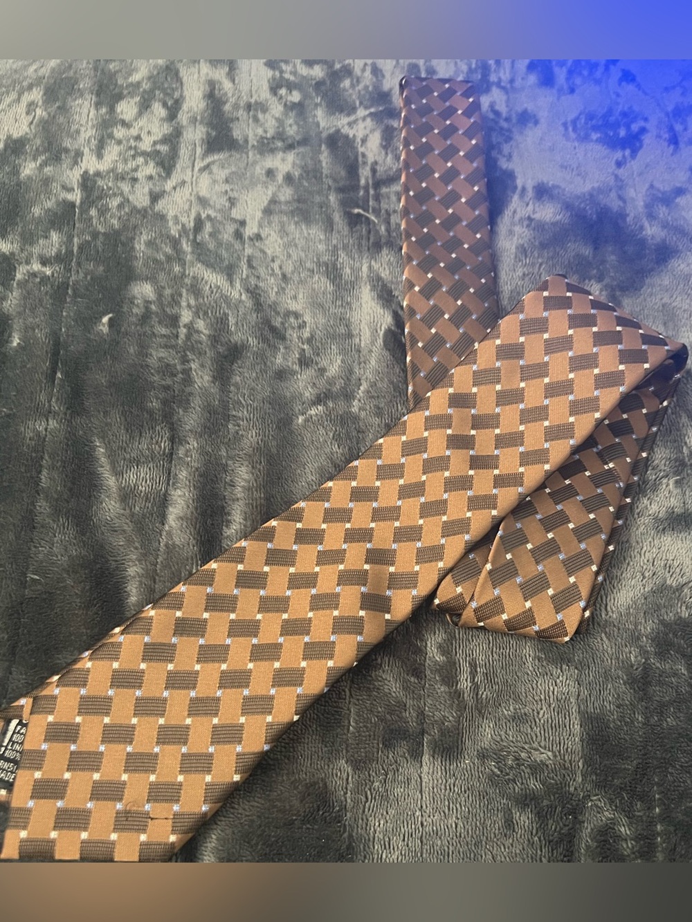Men's Brown Patterned Woven Necktie